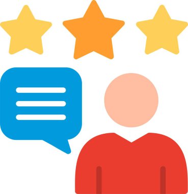 Müşteri İnceleme Düz Vektör Simgesi Tasarımı