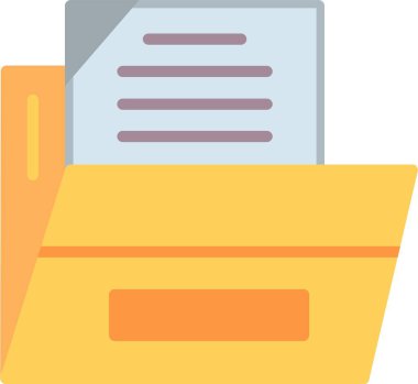 Dosyalar ve Dizinler Düz Vektör Simgesi Tasarımı