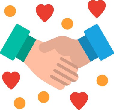 El sıkışma Düz Vektör Simgesi Tasarımı