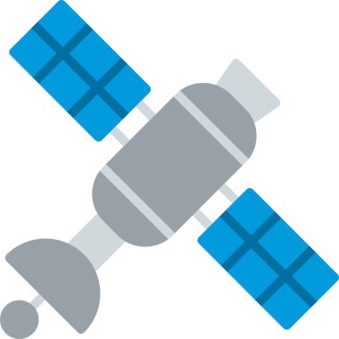 Uydu Düz Vektör Simgesi Tasarımı