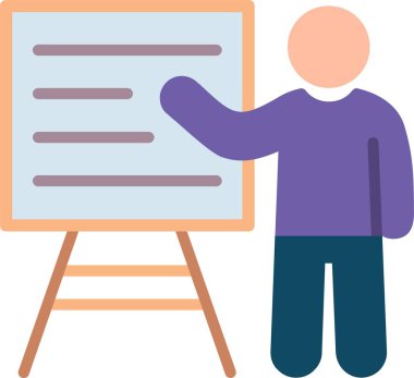 Çalışan Düz Vektör Simgesi Tasarımı