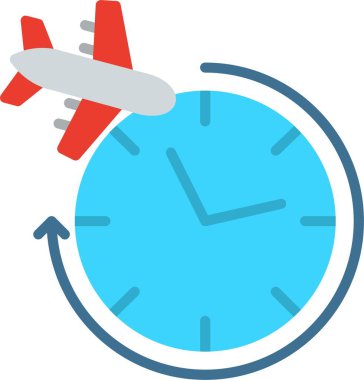 Saat Düz Vektör Simgesi Tasarımı