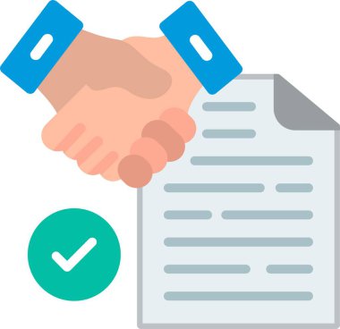 Ortaklık Düz Vektör Simgesi Tasarımı