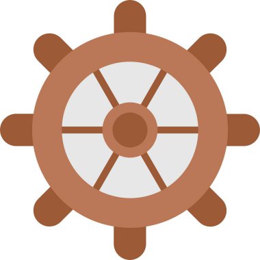 Dümen Düz Vektör Simgesi Tasarımı