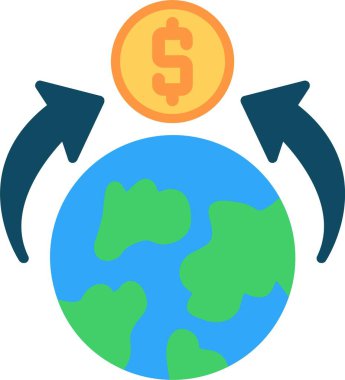 Sinerji Düz Vektör Simgesi Tasarımı