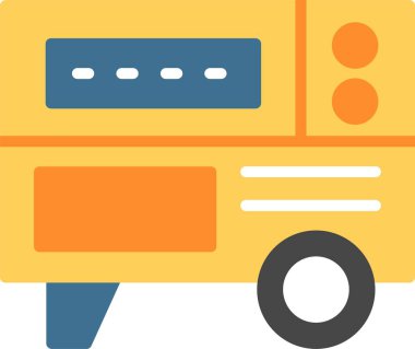 Jeneratör Düz Vektör Simgesi Tasarımı