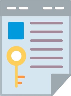 Sahiplik Düz Vektör Simgesi Tasarımı