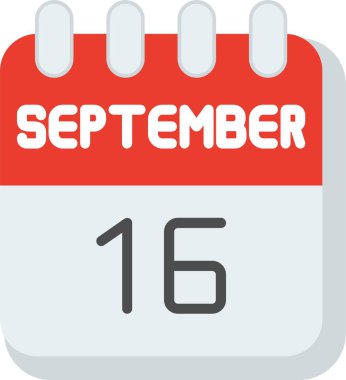 16 Eylül Düz Vektör Simgesi Tasarımı