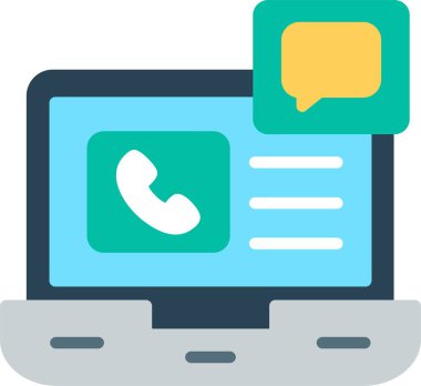 Sosyal Ortam Düz Vektör Simgesi Tasarımı