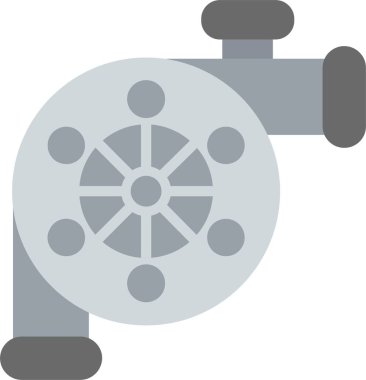 Turbo Düz Vektör Simgesi Tasarımı