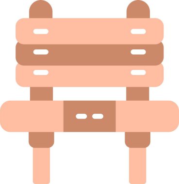 Bench Düz Vektör Simgesi Tasarımı