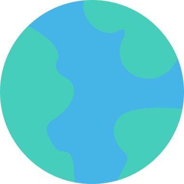 Dünya Düz Vektör Simgesi Tasarımı