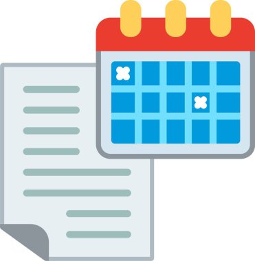 Notlar Düz Vektör Simgesi Tasarımı