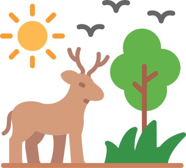 hayvan yassı vektör dizaynı