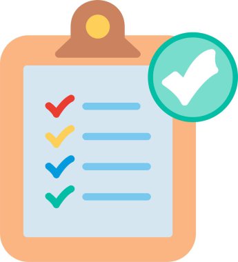 Mark Düz Vektör Simgesi Tasarımı Kontrol Et