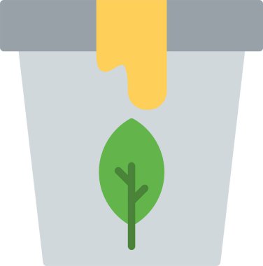 Eko Boyası Düz Vektör Simgesi Tasarımı