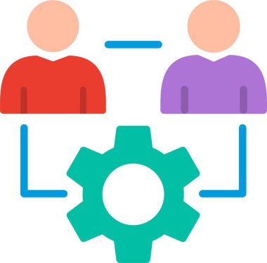 Yönetim Düz Vektör Simgesi Tasarımı