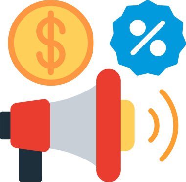 megafon düz vektör ikonu tasarımı