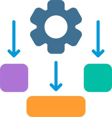 Şema Düz Vektör Simgesi Tasarımı