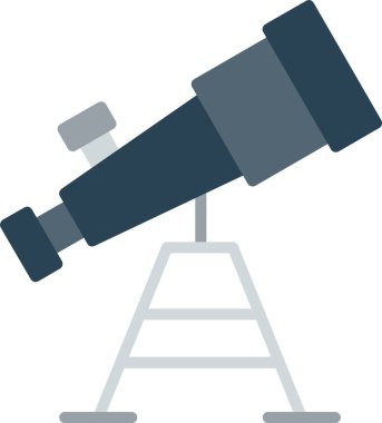 teleskop düz vektör simgesi tasarımı