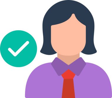 Aday Düz Vektör Simgesi Tasarımı