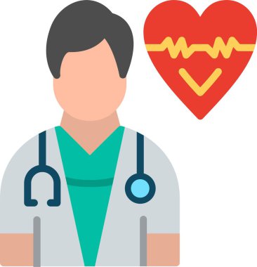 Doktor ataması Düz Vektör Simgesi Tasarımı