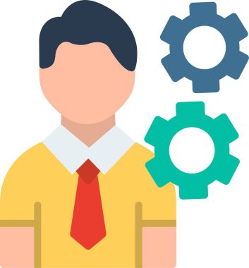 Yönetim Düz Vektör Simgesi Tasarımı