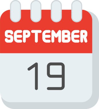 19 Eylül Düz Vektör Simgesi Tasarımı