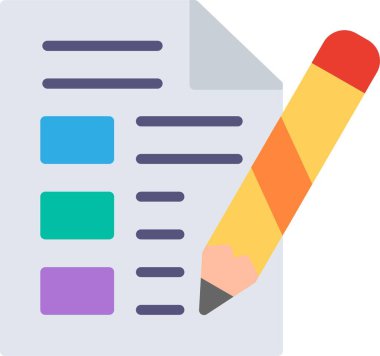 Gündem Düz Vektör Simgesi Tasarımı