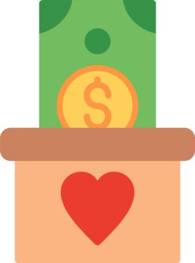 Charity Düz Vektör Simgesi Tasarımı