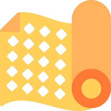 Kumaş Deseni Düz Vektör Simgesi Tasarımı