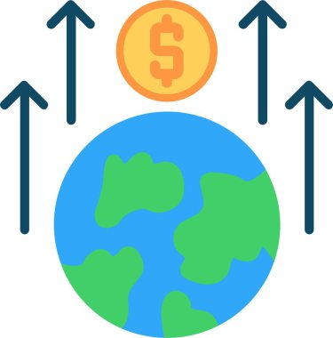Büyüme Düz Vektör Simgesi Tasarımı