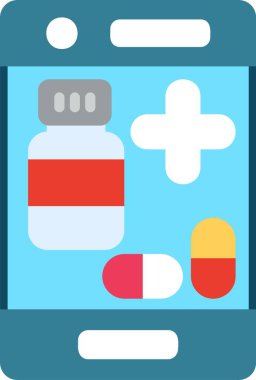 Medicine Düz Vektör Simgesi Tasarımı