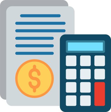 Hesap Düz Vektör Simgesi Tasarımı