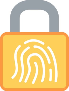 Akıllı Kilit Düz Vektör Simgesi Tasarımı