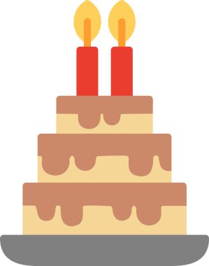 Pasta Düz Vektör Simgesi Tasarımı