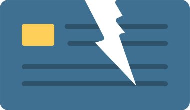 Kredi Kartı Düz Vektör Simgesi Tasarımı