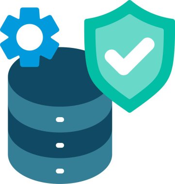 Veritabanı Düz Vektör Simgesi Tasarımı