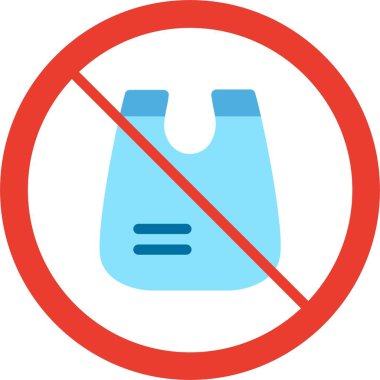 Plastik Torba Düz Vektör Simgesi Tasarımı Yok