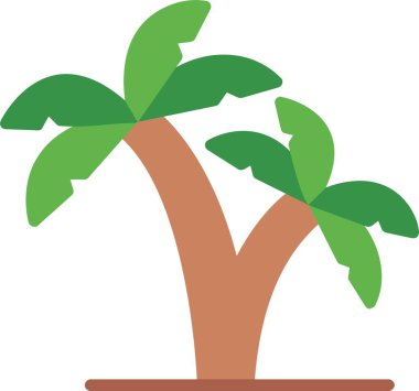 Palm Düz Vektör Simgesi Tasarımı
