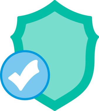 Kalkan Düz Vektör Simgesi Tasarımı