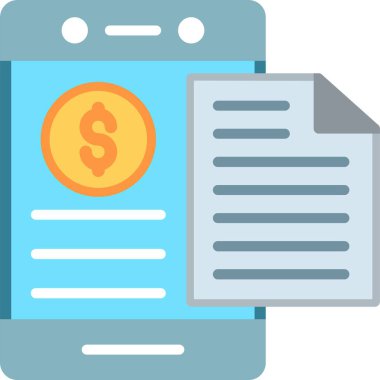 Finansal Düz Vektör Simgesi Tasarımı