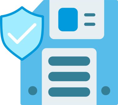 Disket Düz Vektör Simgesi Tasarımı