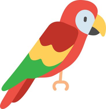 Macaw Flat Vector Icon Design clipart