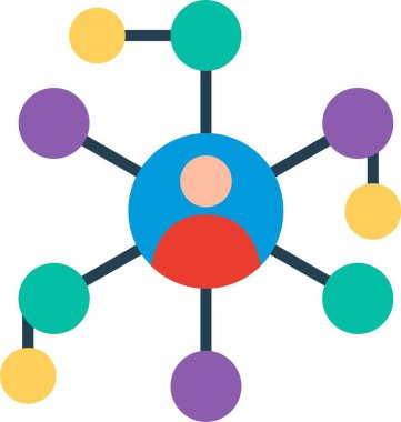 Ağ Düz Vektör Simgesi Tasarımı