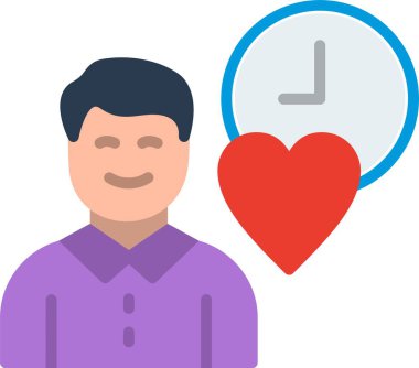 Tutku Düz Vektör Simgesi Tasarımı