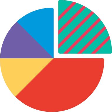 Pasta grafiği Düz Vektör Simgesi Tasarımı