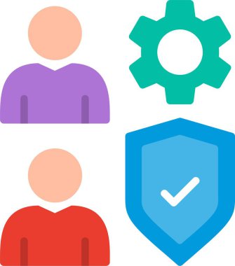 koruma yassı vektör simgesi tasarımı