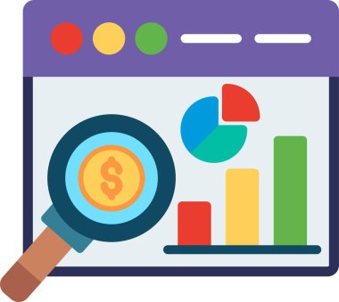 Analitik Düz Vektör Simgesi Tasarımı