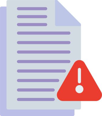 Hata Dosyası Düz Vektör Simgesi Tasarımı